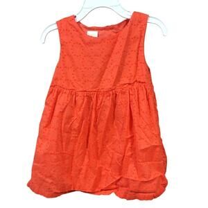 Gymboree Peekaboo Top Sz 5T Sleeveless Swing Top Orange Shirt